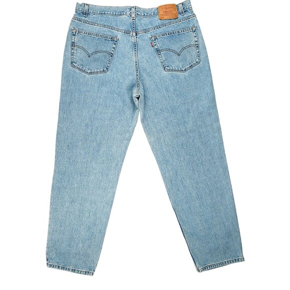 Vtg Levi's 550 USA Relaxed Fit Tapered Leg Light Wash Men 42x32 (40x32) Jeans - Picture 6 of 11